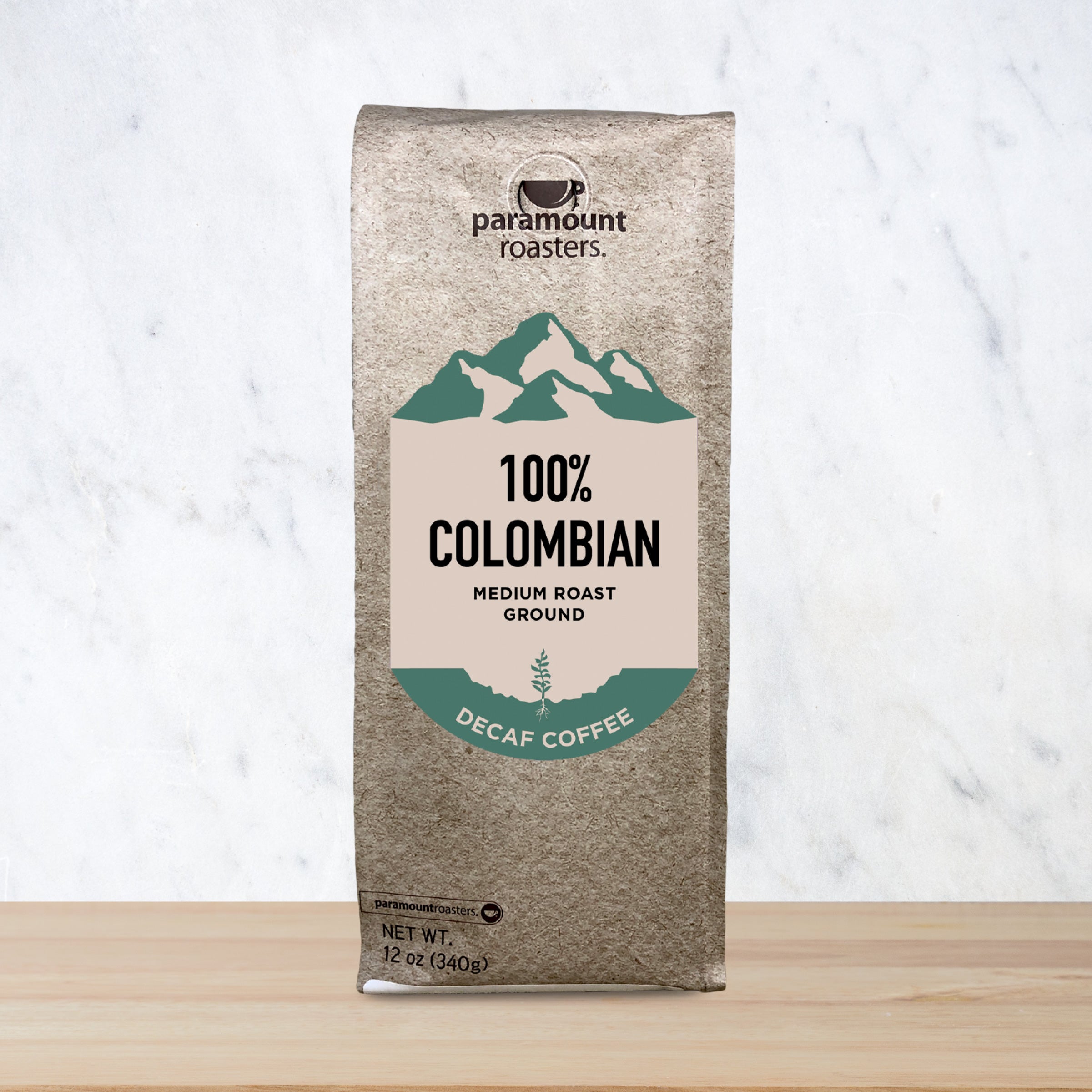 View of 12oz Decaf Ground Coffee – Paramount Coffee