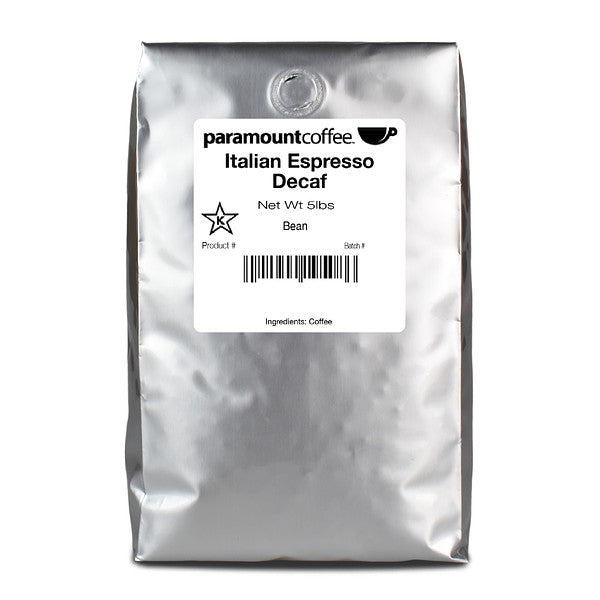 Italian Espresso SWP Decaf 5lb Whole Bean Coffee