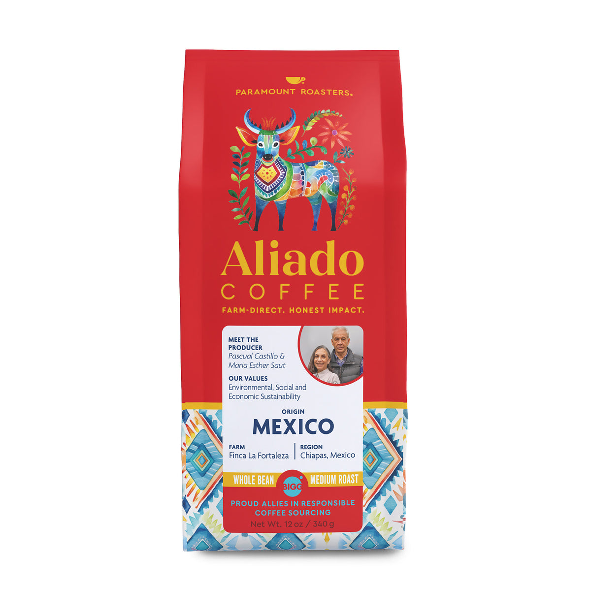 Aliado Farm-Direct Finca LaFortaleza 12oz Whole Bean Coffee
