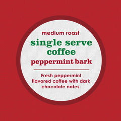 Deer Santa Peppermint Bark Flavored 24ct Single Serve Coffee