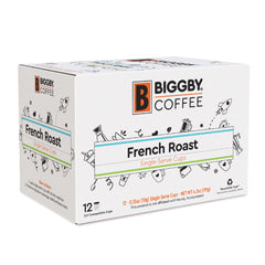 Biggby French Roast 12ct Single Serve 100% Farm Direct Coffee