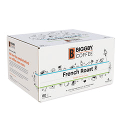 Biggby French Roast 80ct Single Serve 100% Farm Direct Coffee