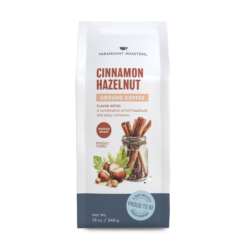 Cinnamon Hazelnut 12oz Flavored Ground Coffee – Paramount Coffee