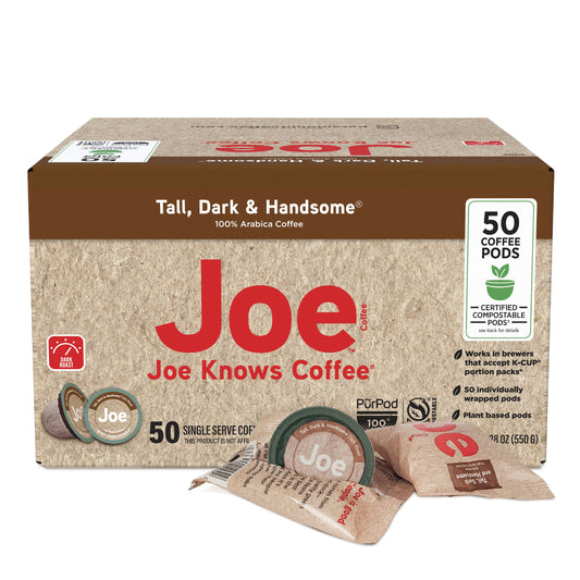 Joe Knows Coffee® Tall, Dark & Handsome® 50ct Single Serve Compostable Pods