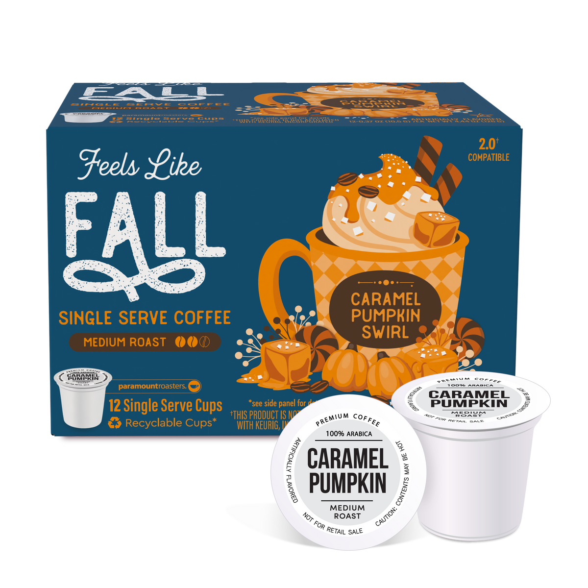 Feels Like Fall Caramel Pumpkin Swirl 12ct  Single Serve Coffee