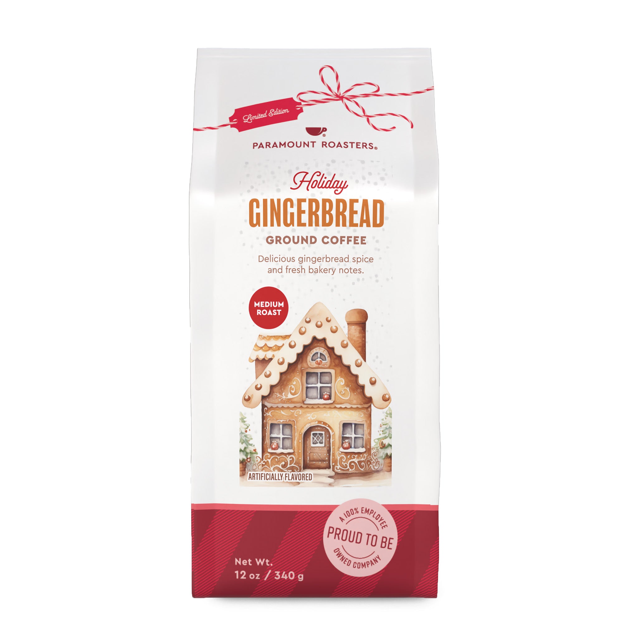 Holiday Gingerbread Flavored 12oz Ground Coffee โ Paramount Coffee