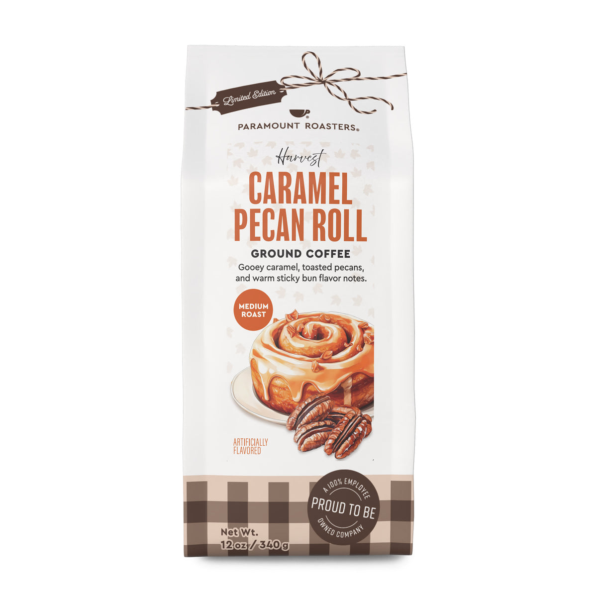 Harvest Caramel Pecan Roll 12 oz Flavored Ground Coffee