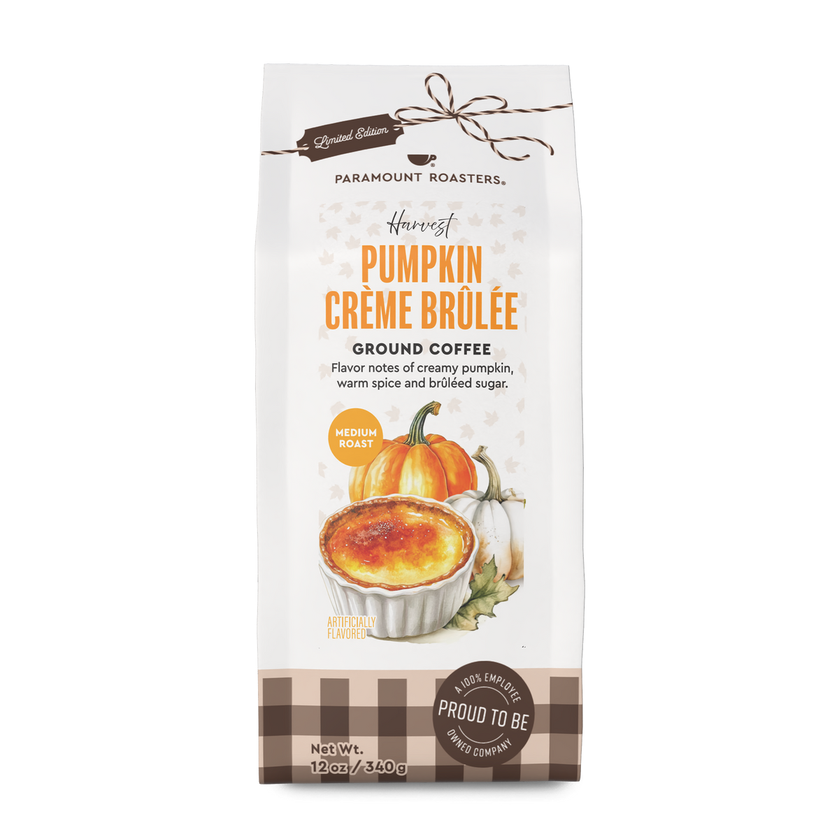 Harvest Pumpkin Creme Brulee 12 oz Flavored Ground Coffee
