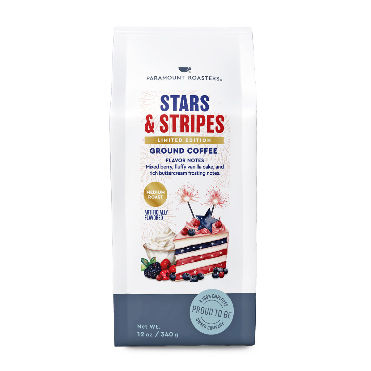 Stars & Stripes Birthday Cake Flavored 12oz Ground Coffee