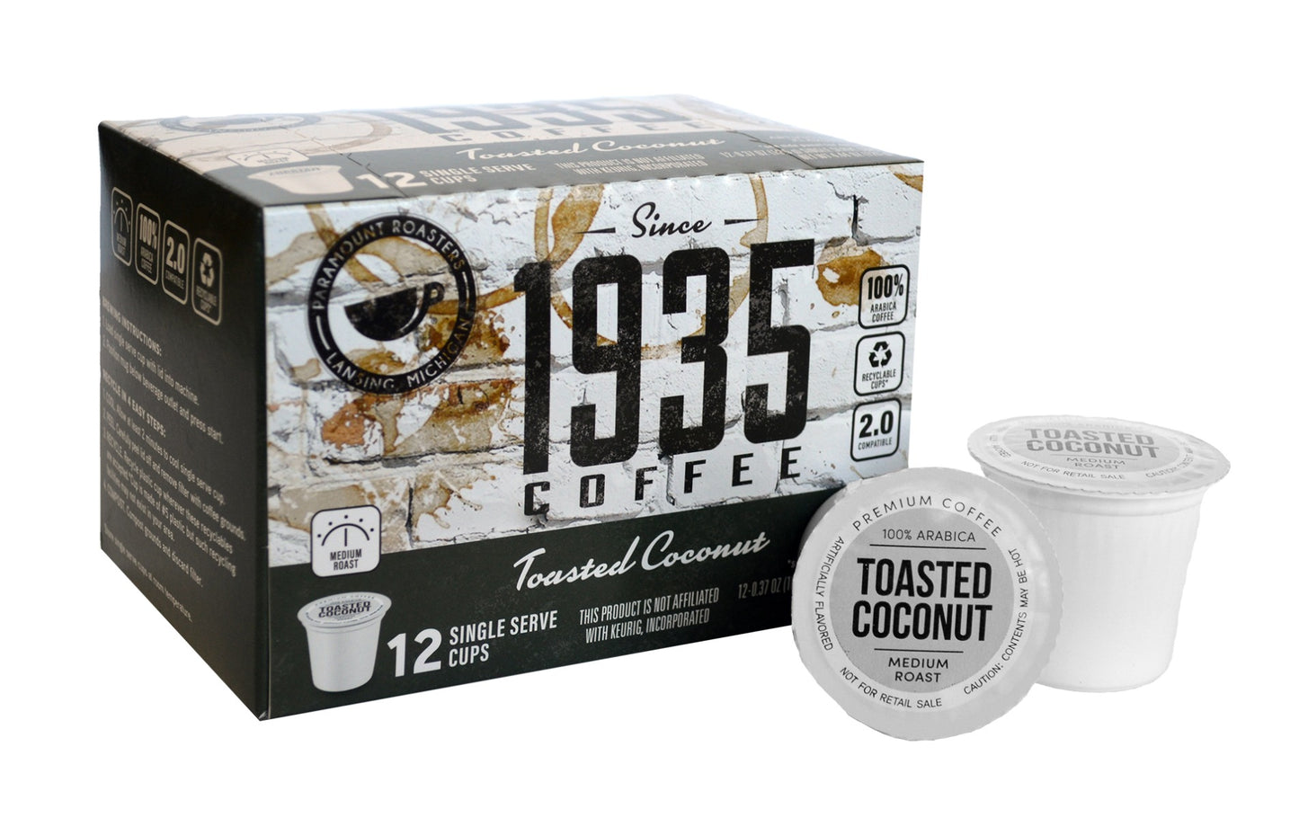 1935 Toasted Coconut 12ct Flavored Single Serve Cups