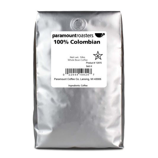 100% Colombian 5lb Whole Bean Coffee