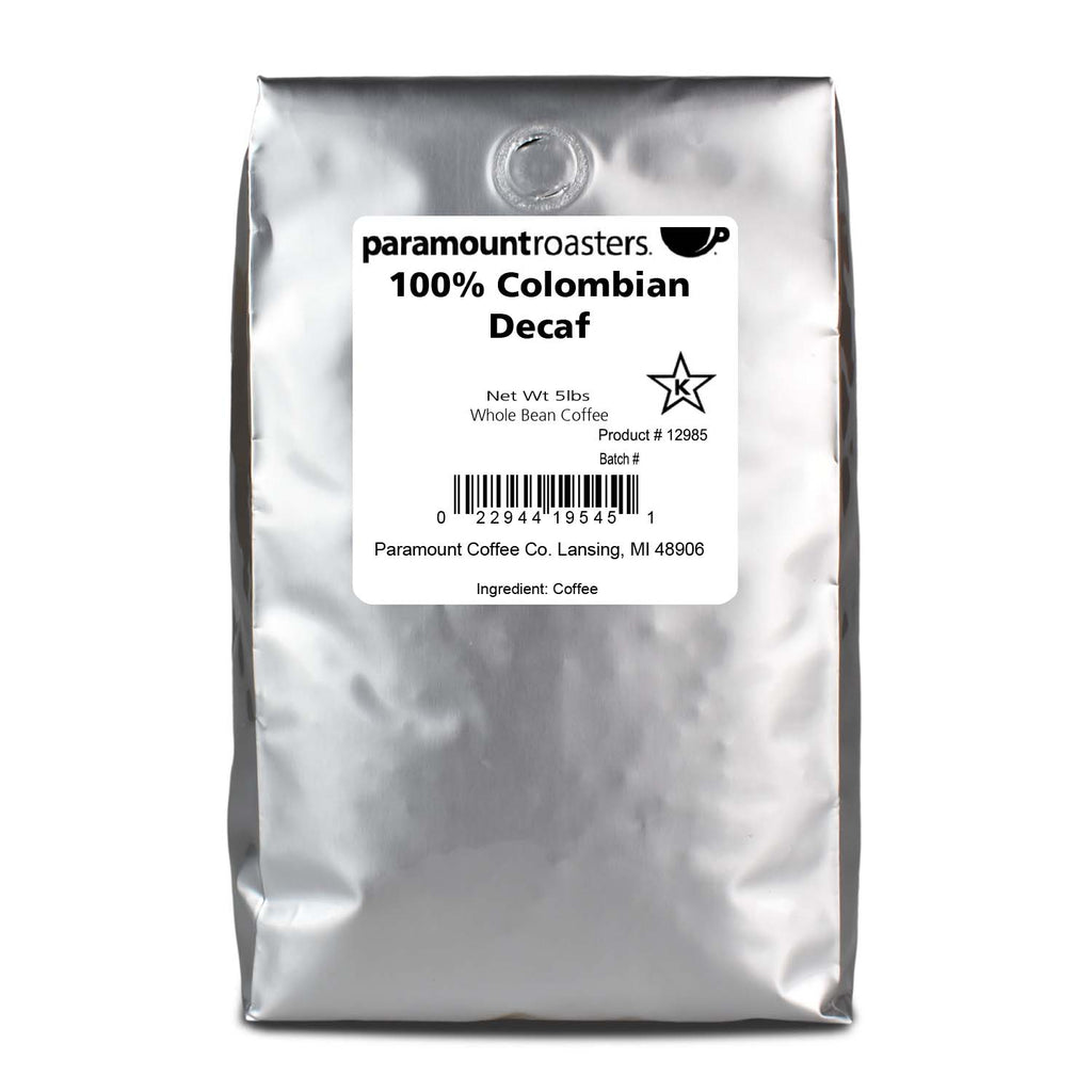 100% Colombian Decaf 5lb Whole Bean Coffee – Paramount Coffee