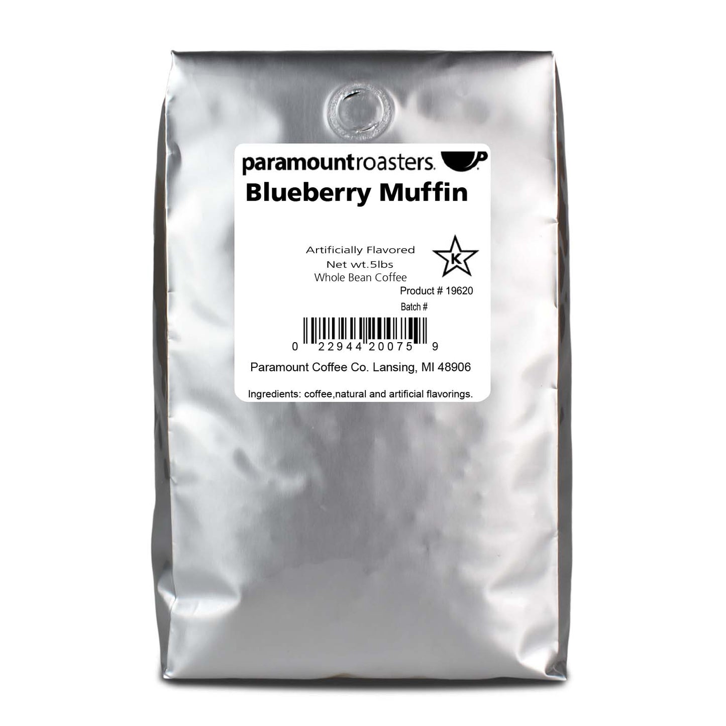 Blueberry Muffin 5lb Flavored Whole Bean Coffee