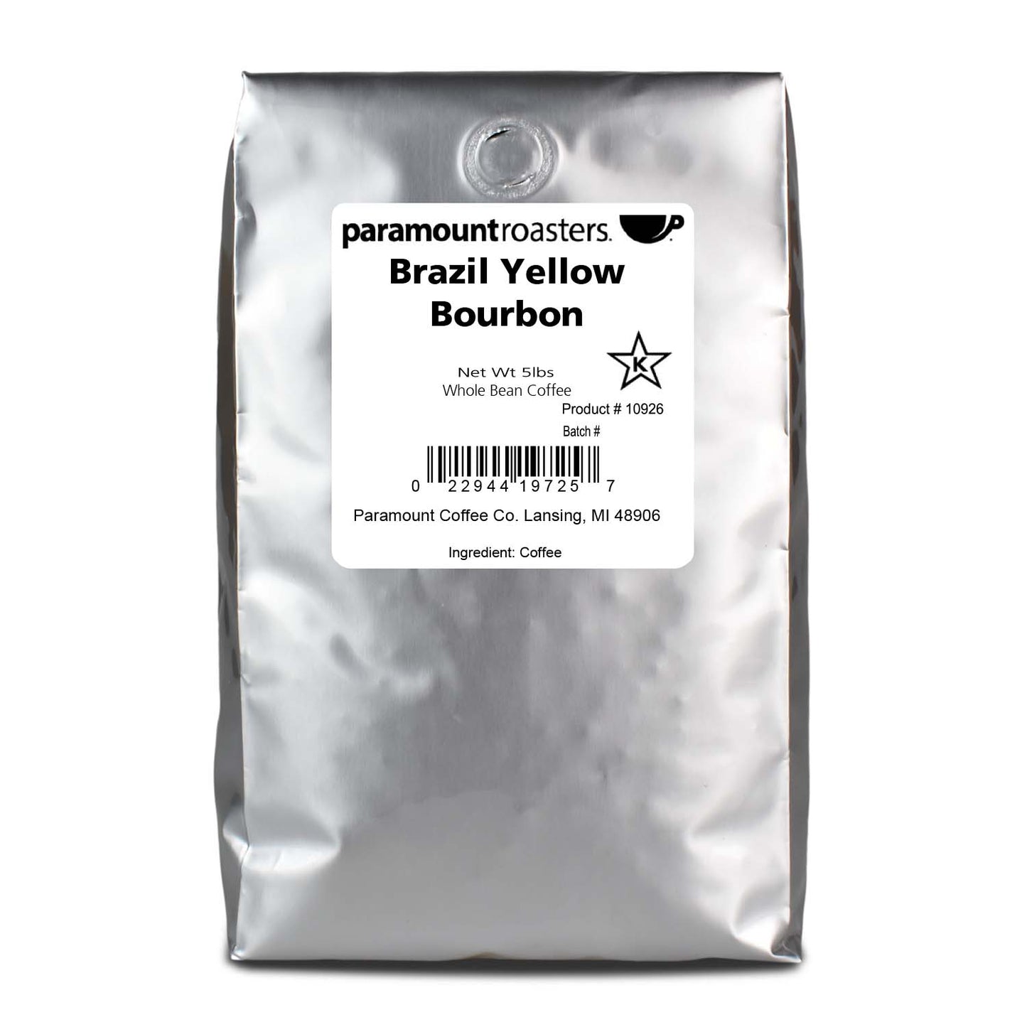 Brazil Yellow Bourbon 5lb Whole Bean Coffee