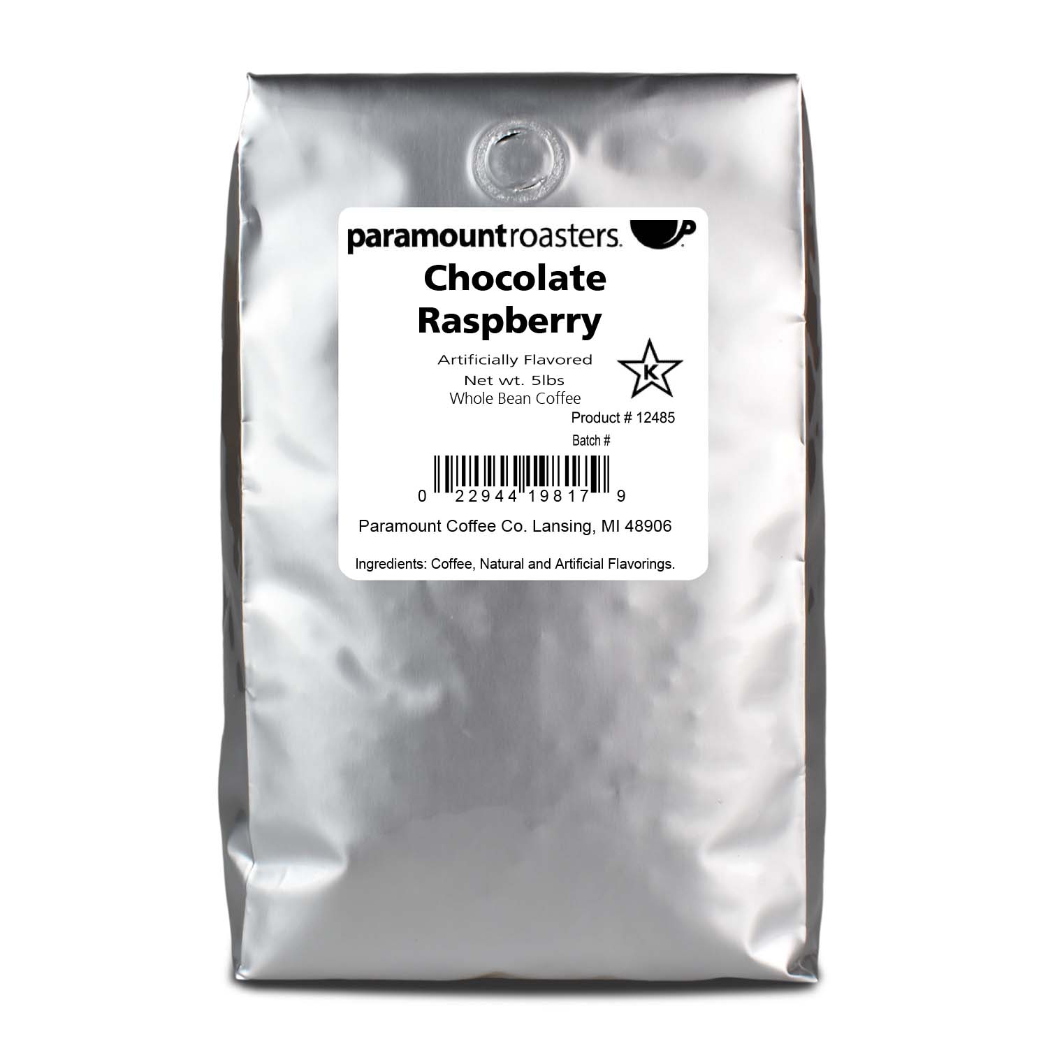 Chocolate Raspberry 5lb Flavored Whole Bean Coffee – Paramount Coffee